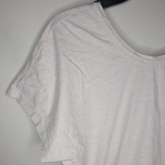 Lululemon It's A Tie Wrap Short Sleeve Tee in Heathered White Opal, Size 10 - Picture 7 of 10
